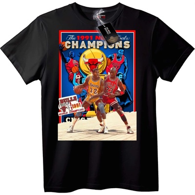 NOONEBRAND Тениска Шампиони NBA Bulls 1991 - M, Black