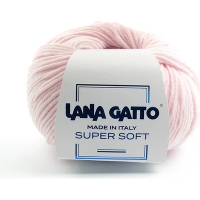 Lana Gatto pletací příze vlna merino SUPER SOFT baby růžová