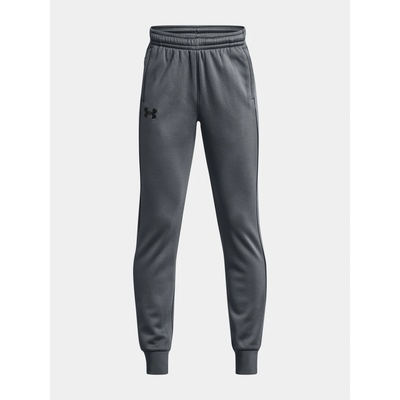 Under Armour chlapčenské tepláky UA Armour Fleece Joggers biela šedá