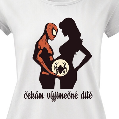 Tričko Čekám výjimečné dítě dámské