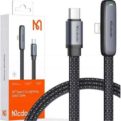 Mcdodo CA-3351 USB-C to lightning angle, 1,8m, černý