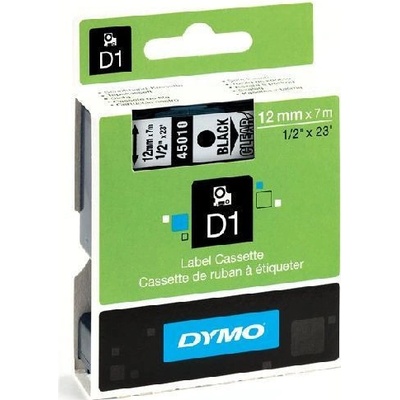 Dymo D1 45018, S0720580, 12mm x 7m, čierna tlač / žltý podklad, originálna páska