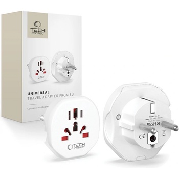 Tech-Protect Универсален преносим адаптер от Tech Protect From EU - Бял (5906302380459)