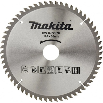 Makita D-72970 Pílový kotúč na hliník TCT 190x30mm 60Z
