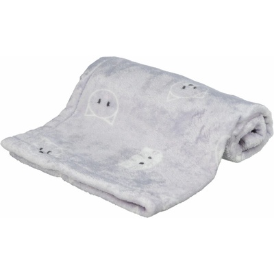 Trixie Mimi Plyšová deka šedá s kočičími hlavami 70 x 50 cm – Zboží Mobilmania