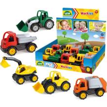Lena Auto Workies plast 12-14cm 5 druhů 10ks v boxu 18m+