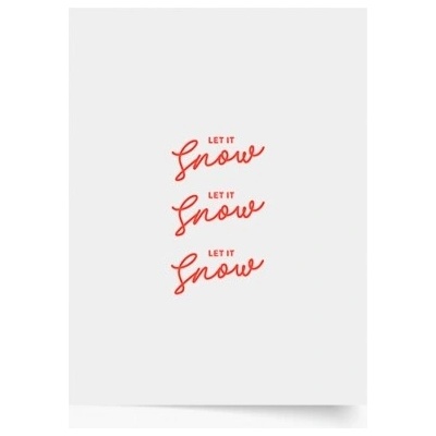 Plagát Let it snow - white 20x30 - 94016