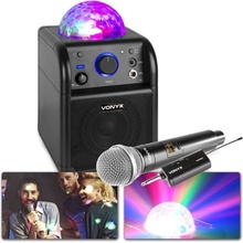 Vonyx SBS50B Bateriová karaoke BT sada s bezdrátovým mikrofonem a světelným efektem