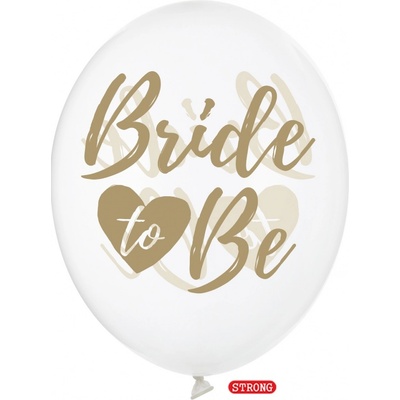 Balónek průhledný s nápisem Bride to be ve zlaté 30 cm