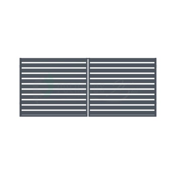 POLARGOS Двукрила оградна врата модел SZAFIR + панти, 1.50 x 3.50 метра (POLW01436)