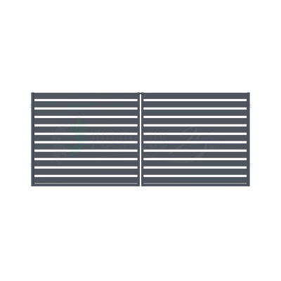 POLARGOS Двукрила оградна врата модел SZAFIR + панти, 1.50 x 3.50 метра (POLW01436)