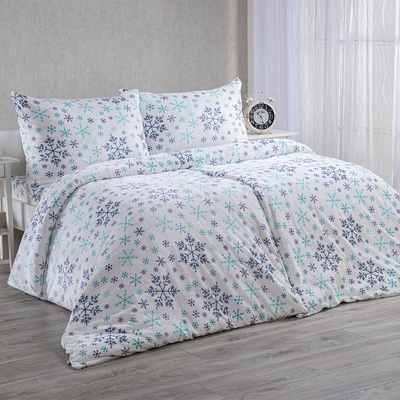 decoDoma povlečení z mikroplyše VLOČKY 140x200 70x90 – Sleviste.cz