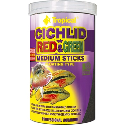 Tropical Cichlid Red&Green Medium Sticks 250 ml/90 g