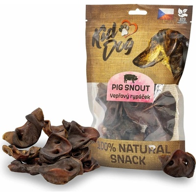 KIDDOG 100% Natural Snack vepřový rypáček 7 8 cm / 200 g