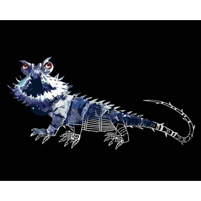 Zuty Kreslená chupacabra fantastická zvířata 40 x 50 cm vypnuté plátno na rám 8596530206453
