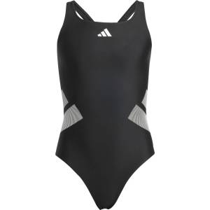 Adidas Детски бански костюм adidas Kid's 3 Bar Logo C-Back Suit Swimsuit - Black / White - размер 116 (EU) (750-2929-0112)