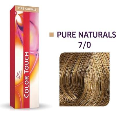 Wella Professionals Color Touch Pure Naturals barva bez amoniaku 7/0 Medium Blonde/Natural 60 ml