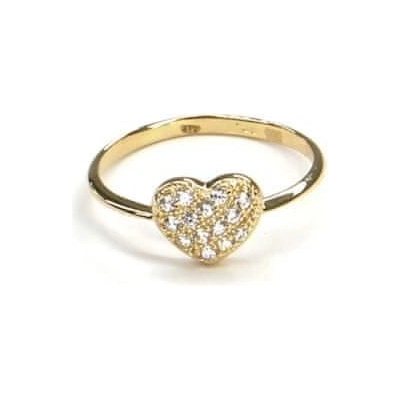 Pattic prsten ze žlutého zlata srdce BV210101Y