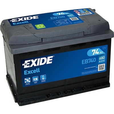 Exide Excell 12V 74Ah 680A EB740 – Hledejceny.cz