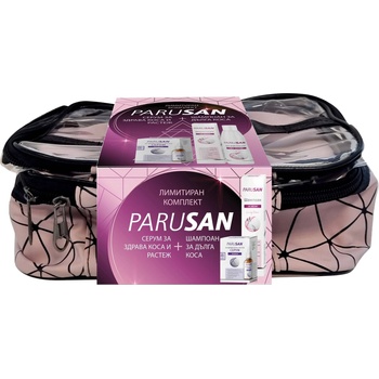 Parusan Комплект - Шампоан за жени и Серум, 200 + 2 х 50 ml + Несесер