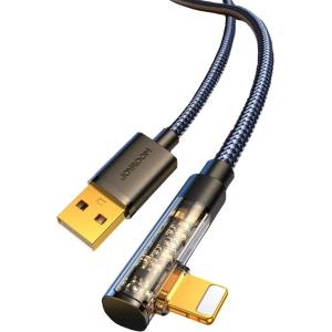 JOYROOM Ъглов кабел за бързо зареждане и трансфер на данни Joyroom, USB към Li (S-UL012A6)