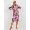 Lakerta šaty květinový vzor LK-SK-509018-1.96 fialová