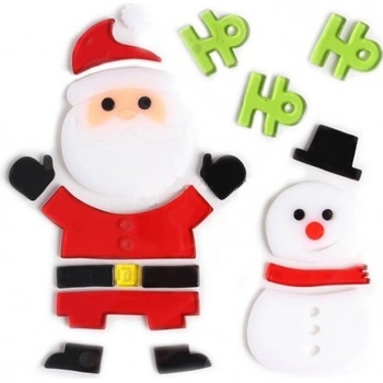 Vianočné ozdoby nálepky na okno snehuliak a Mikuláš Ho Ho Ho