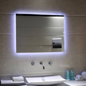 Inter Ceramic Огледало за баня с вградено LED осветление Gloxy, 90x70, с нагревател