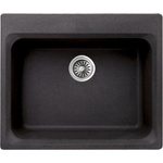 Inter Ceramic Кухненска мивка Inter Ceramic, композит, черен гранит, 62x52 см, без отцедник (8106 BLACK) Мивка за вграждане
