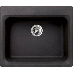 Inter Ceramic Кухненска мивка Inter Ceramic, композит, черен гранит, 62x52 см, без отцедник (8106 BLACK) Мивка за вграждане