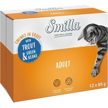 Smilla Adult pstruh so zelenými fazuľkami 24 x 85 g
