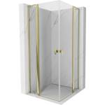 Mexen Mist L Duo душ кабина с отварящи се врати 95 x 95 см, прозрачна, златна - 8A4L-095-095-50-00 (8A4L-095-095-50-00)