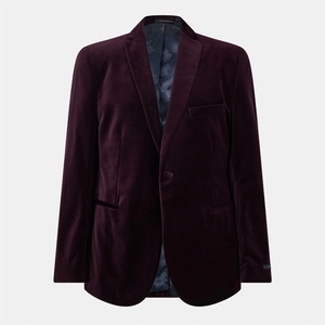 Ted Baker Яке Ted Baker Men's Velvet Tailored Formal Jacket - Burgundy