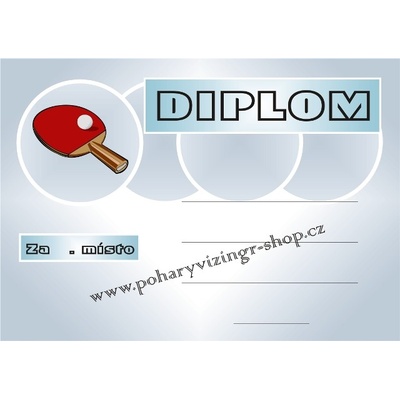 Ping pong diplom A4 č.9