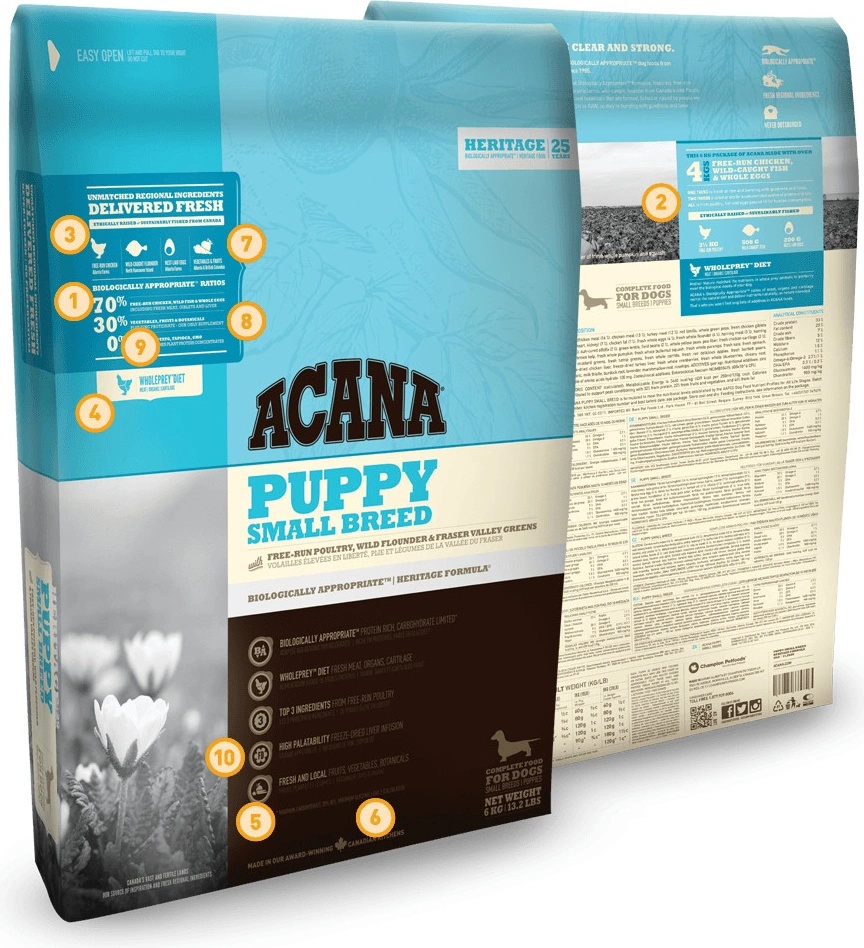 Acana Heritage Puppy small breed 6 kg Acana Heritage Puppy small breed 6 kg