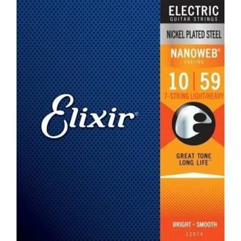 Elixir 12074 Nanoweb Light-Heavy 7 String Струни за електрическа китара (12074)