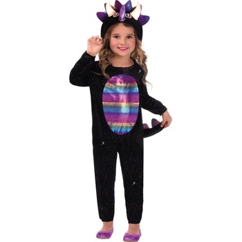 Image 1 of Amscan Момичешки костюм - Дино черно-лилав Размер - деца: M: 128 см