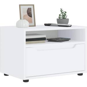 vidaXL ТВ шкаф VISNES бял 60x40x38 см, инженерно дърво (4108288)