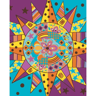ZUTY Malování podle čísel SLUNCE 2 JONNA JAMES Rozměr 80 x 100 cm Rámování bez rámu a bez vypnutí plátna