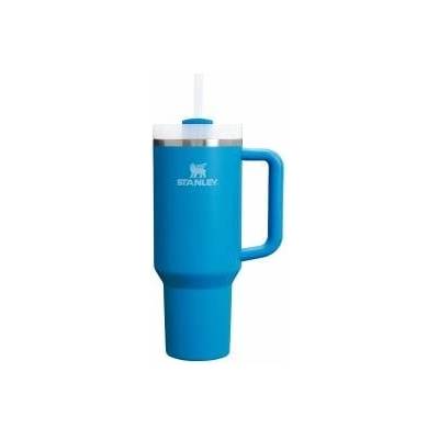 STANLEY 1913 Quencher H2.0 Flowstate Drinking Bottle with Straw 1.2L - Thermo Mug Cools Up to 11 Hours, 48 Ice Cooled - Thermos Bottle BPA Free Stainless Steel - Azure - 10-11824-268