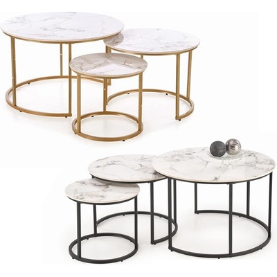 ЕВРОМАР Gilda - комплект от 3 кръгли маси (100.002.0337 / 100.002.0336)