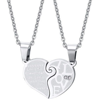 iŠperky Oceľový náhrdelník srdce ID135219