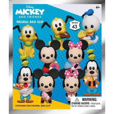 Prívesok na kľúče a tašku Disney Mickey a priatelia s jedlom 3D penový náhodný motív (85510)