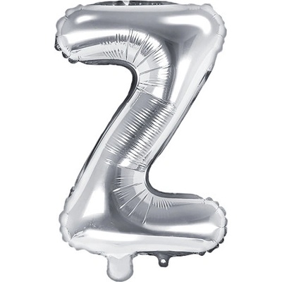 PartyDeco Foliové písmeno Z stříbrné 35 cm