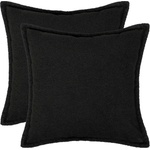 vidaXL Калъфка за възглавница 2 pcs HOUTEN Черно 40 x 40 cm Букле (916837)