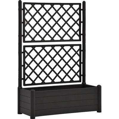 STEFANPLAST Truhlík vyvýšený záhon s mřížkou ITALIA 100x43x142cm antracit