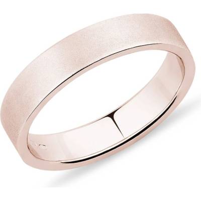 Klenota Pánský 4mm prsten satin z růžového zlata Y0434004P40