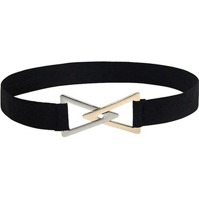 Dámský tenký elastický pásek na šaty Triangl černý