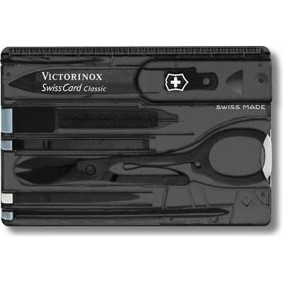 Victorinox Швейцарски джобен нож-карта Victorinox SwissCard - Черен, 10 функции (0.7133.T3)
