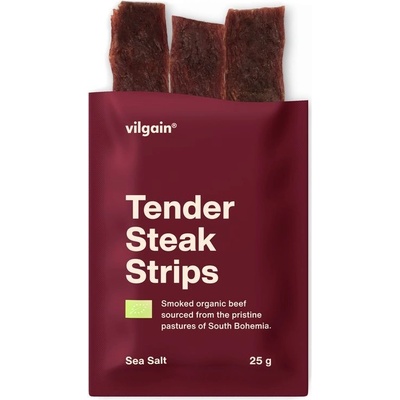 Vilgain Sušené steakové prúžky BIO morská soľ 25 g